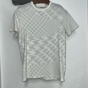 Express Men’s Medium White w/Gray Crew-Neck T-shirt